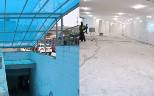 The underpass is designed to accommodate over 21,000 pedestrians daily and up to 8,500 at peak hours.