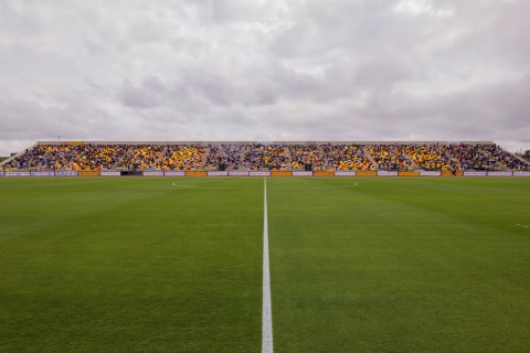 The stadium has a capacity of 10,000 seats