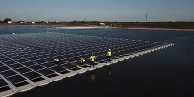 D3Energy's Floating Solar Array