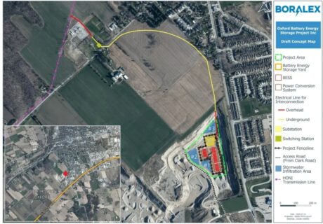 The 125 MW/500 MWh Oxford project are under development in partnership with the Six Nations and Boralex