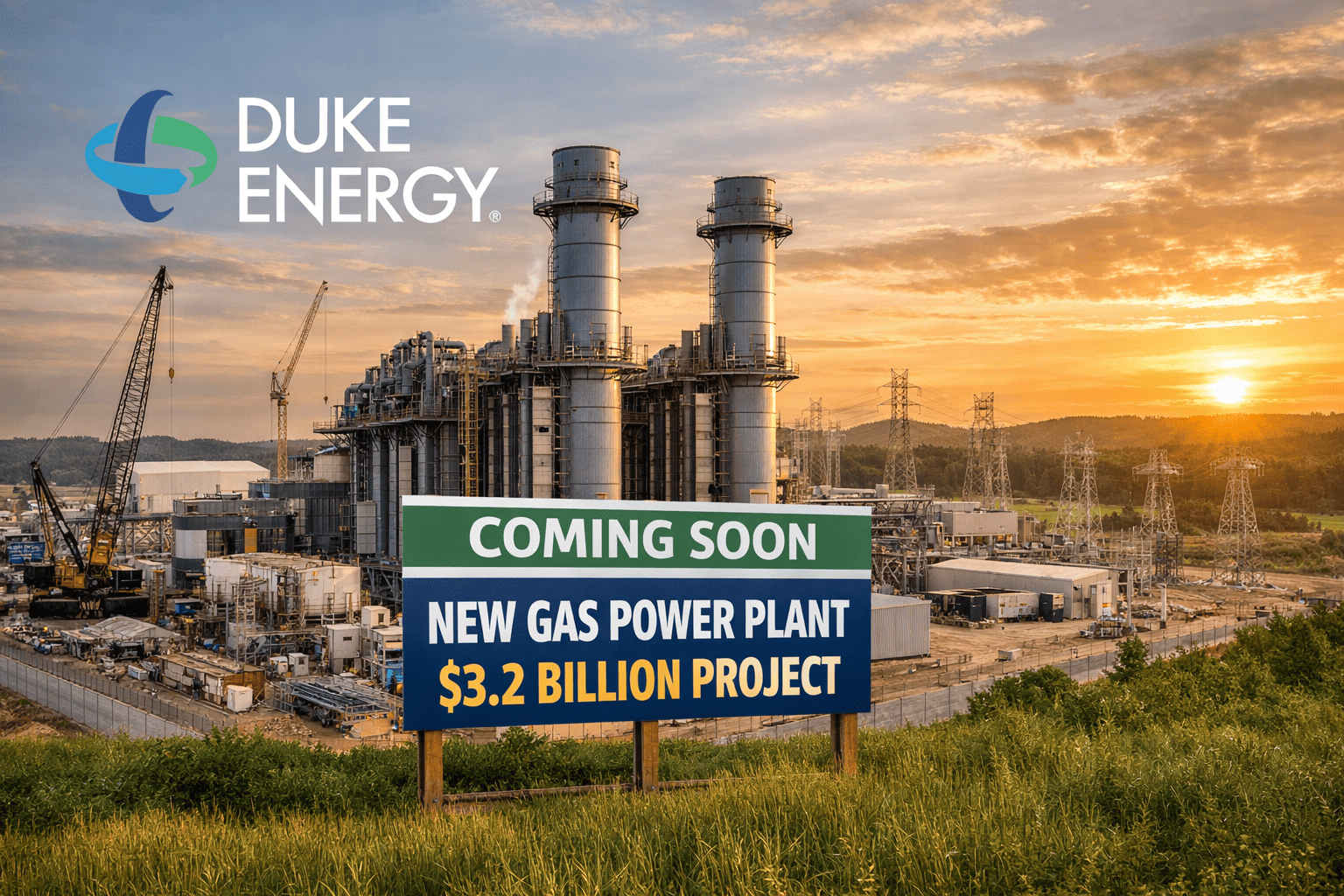 Duke Energy Secures Approval for $3.2B Gas Power Plant in South Carolina