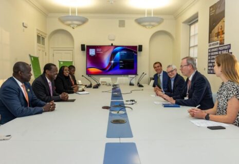 Kenya’s Prime Cabinet Secretary in the meeting with the team from UK