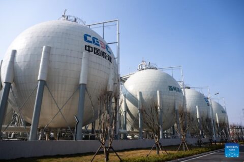 Compressed air energy storage station in Yingcheng City, Hubei Province, Dec. 2024. Credit: CAS