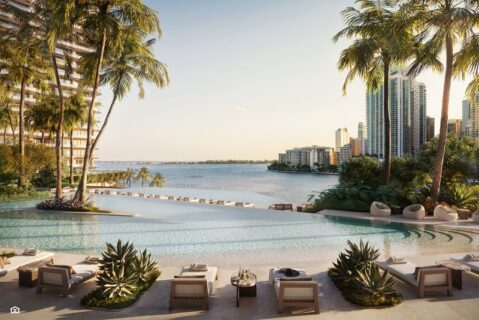 Image courtesy of Swire Properties, featuring The Residences at Mandarin Oriental, Miami (pool view