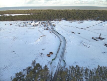 Early construction works at the Baltic Sea coast for Poland's first nuclear power plant station