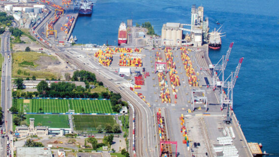 Work on Major Contrecœur Container Terminal Expansion Project at Port of Montreal