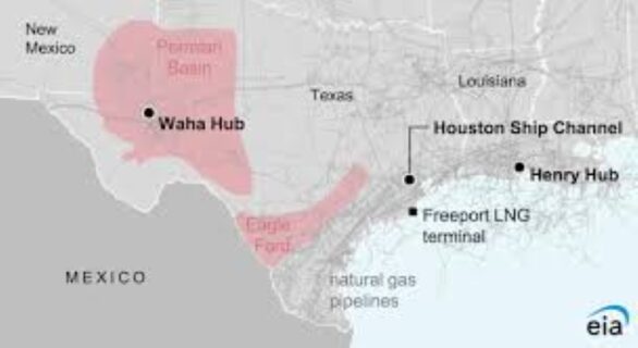 Waha natural gas hub