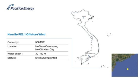 500 MW offshore wind project by Pacifico Energy in Vietnam gets site survey license, to start early works