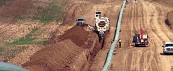 Ongoing construction at LNG pipeline