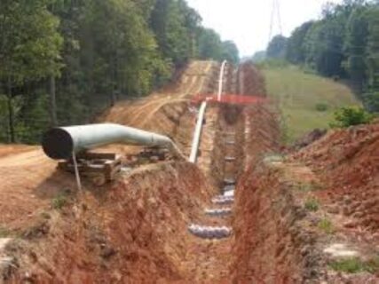 Ongoing construction at LNG pipeline