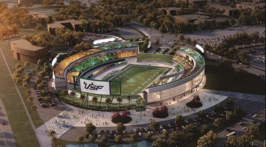 USF On-Campus Football Stadium Rises in Tampa as $407 Million Project Enters Active Construction