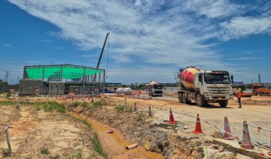 Samsung $1.5 billion semiconductor chip testing plant in Vietnam. Construction Site. Credit Khanh Vu