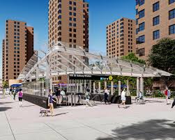 A rendering of the planned 106th Street Subway Station in East Harlem, part of the Phase 2 expansion of the Second Avenue Subway