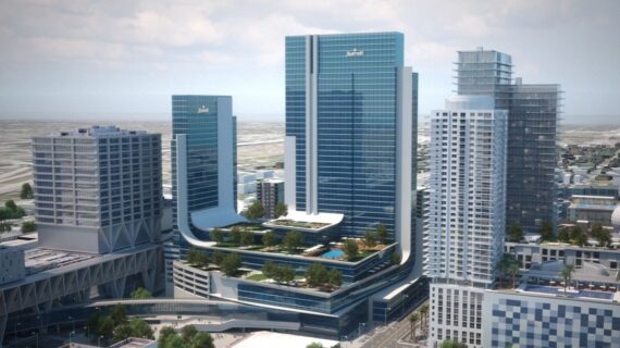 The project's first phase features a tower rising approximately 600 feet.