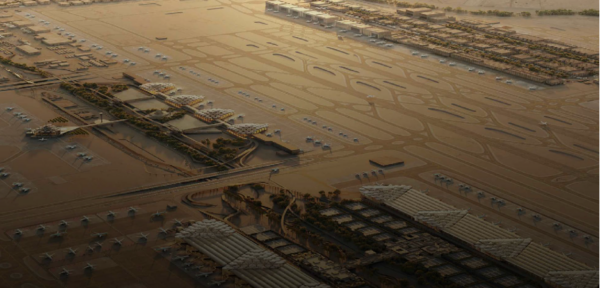 Upon completion, the 57-sq-km site will feature six parallel runways.