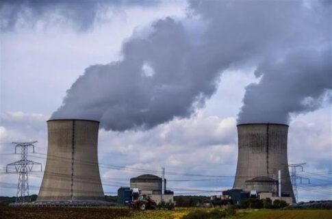 Nuclear plant cooling towers