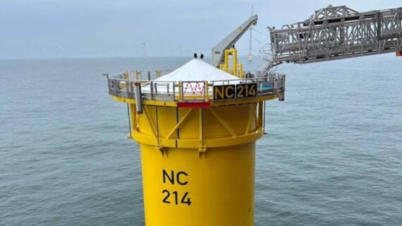 Offshore wind foundation installed