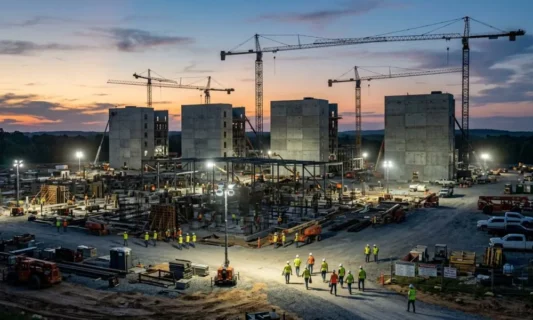 The scope of the  project involves the construction of four data centers.