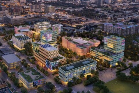 A rendering of the planned Carnegie Mellon University Miami campus in Wynwood, backed by a $2B allocation from Ken Griffin’s $3B gift.