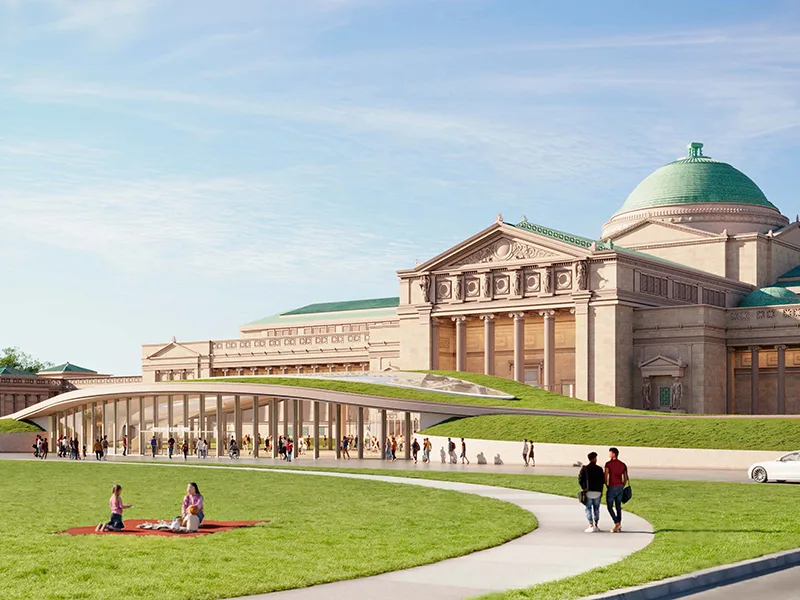 Griffin Museum of Science and Industry Plans New Welcome Hall at Historic North Portico