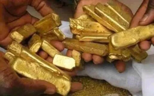 Gold bars held on hands